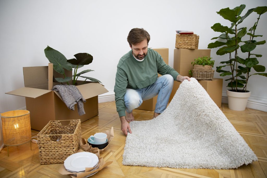 young man moving new home min